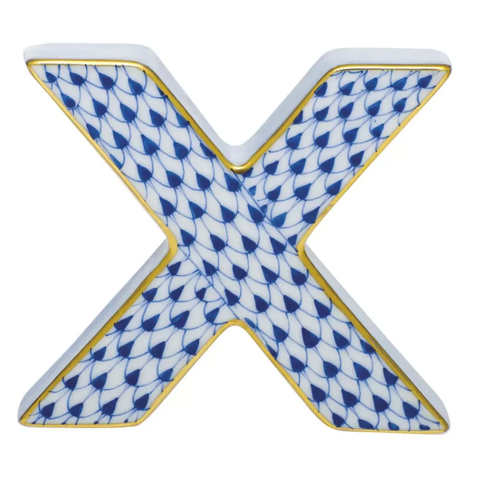 Letter X Sapphire 2.5 in L X 2.25 in W X 0.5 in H