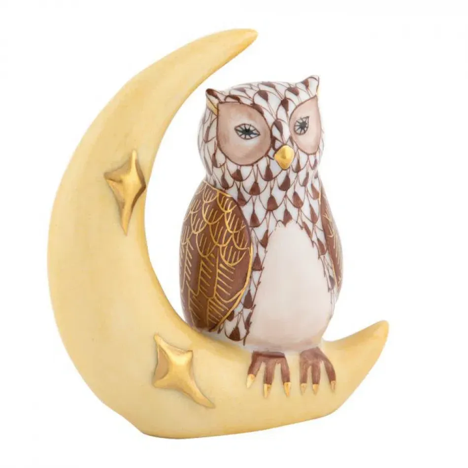 Owl With Crescent Moon Chocolate 2.25 in L X 1 in W X 2.25 in H