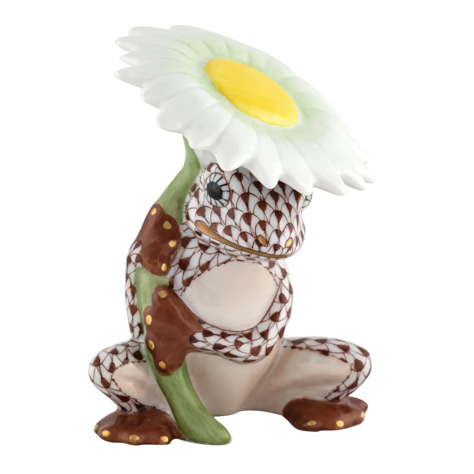 Flower Frog Chocolate 2.75 in L X 2.25 in W X 3.25 in H