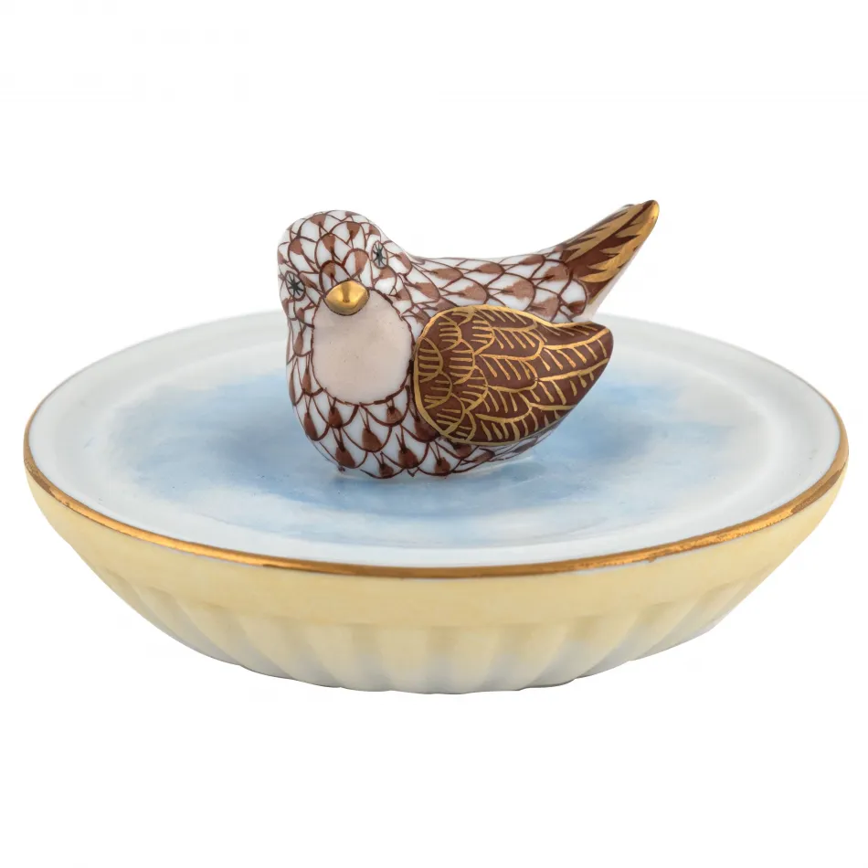Bird in Bird Bath Chocolate 1.75in H X 3.25in D