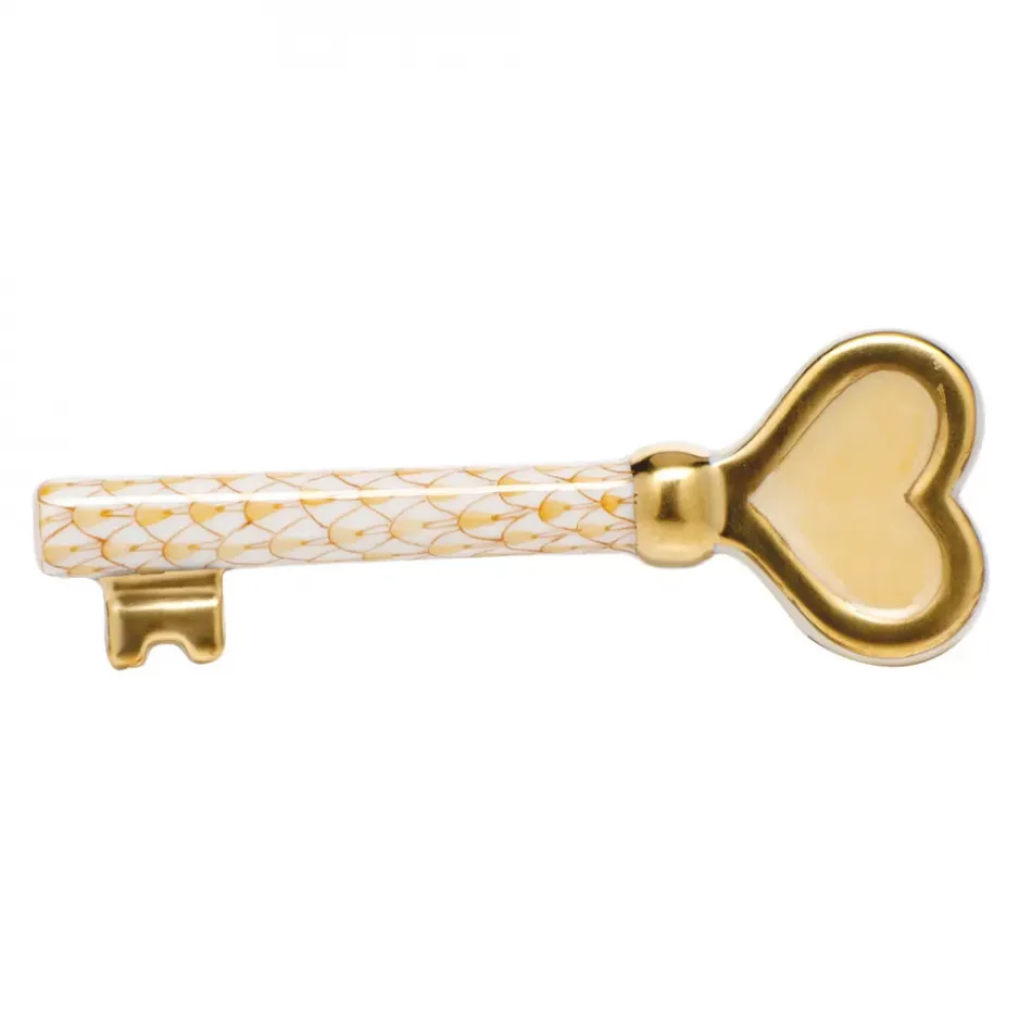 Key To My Heart Butterscotch 3.5 in L X 1.25 in W