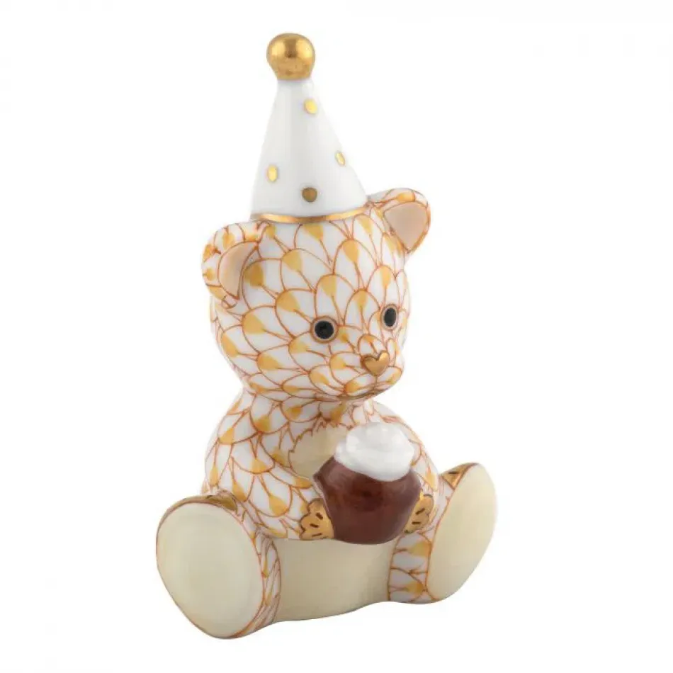 Birthday Bear Butterscotch 1.5 in L X 1.25 in W X 2.5 in H