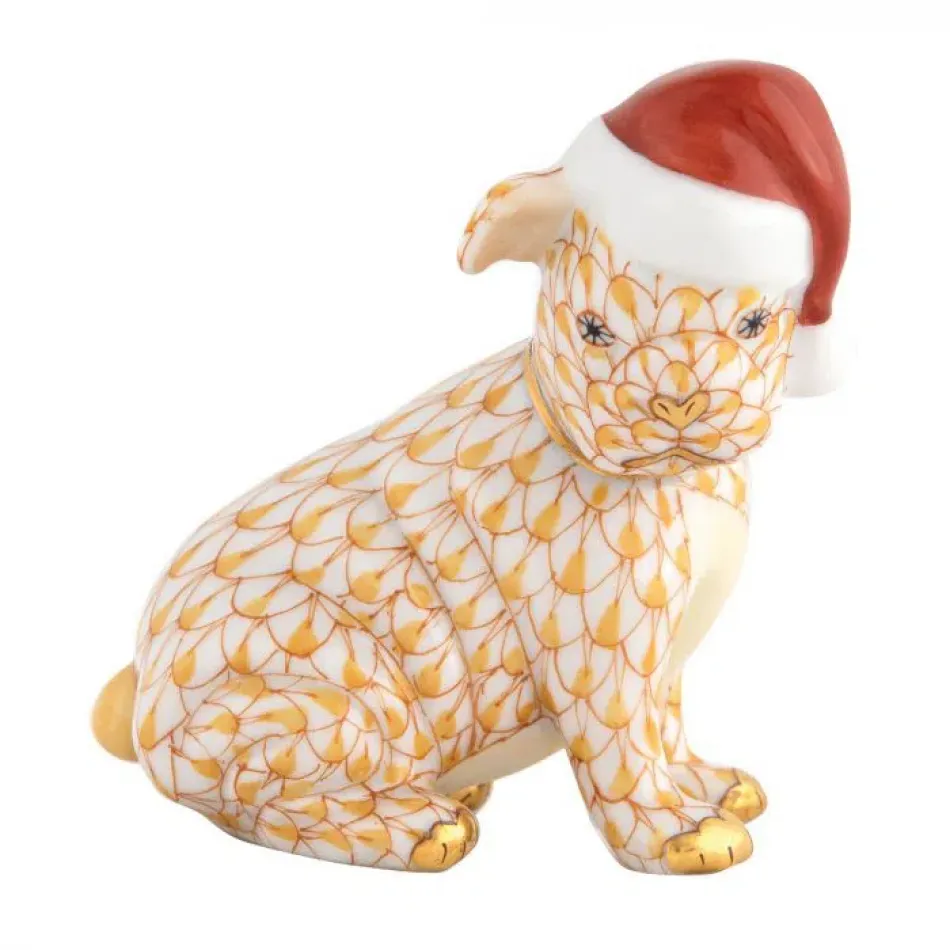 Santa Puppy Butterscotch 2.25 in L X 1.5 in W X 2.5 in H