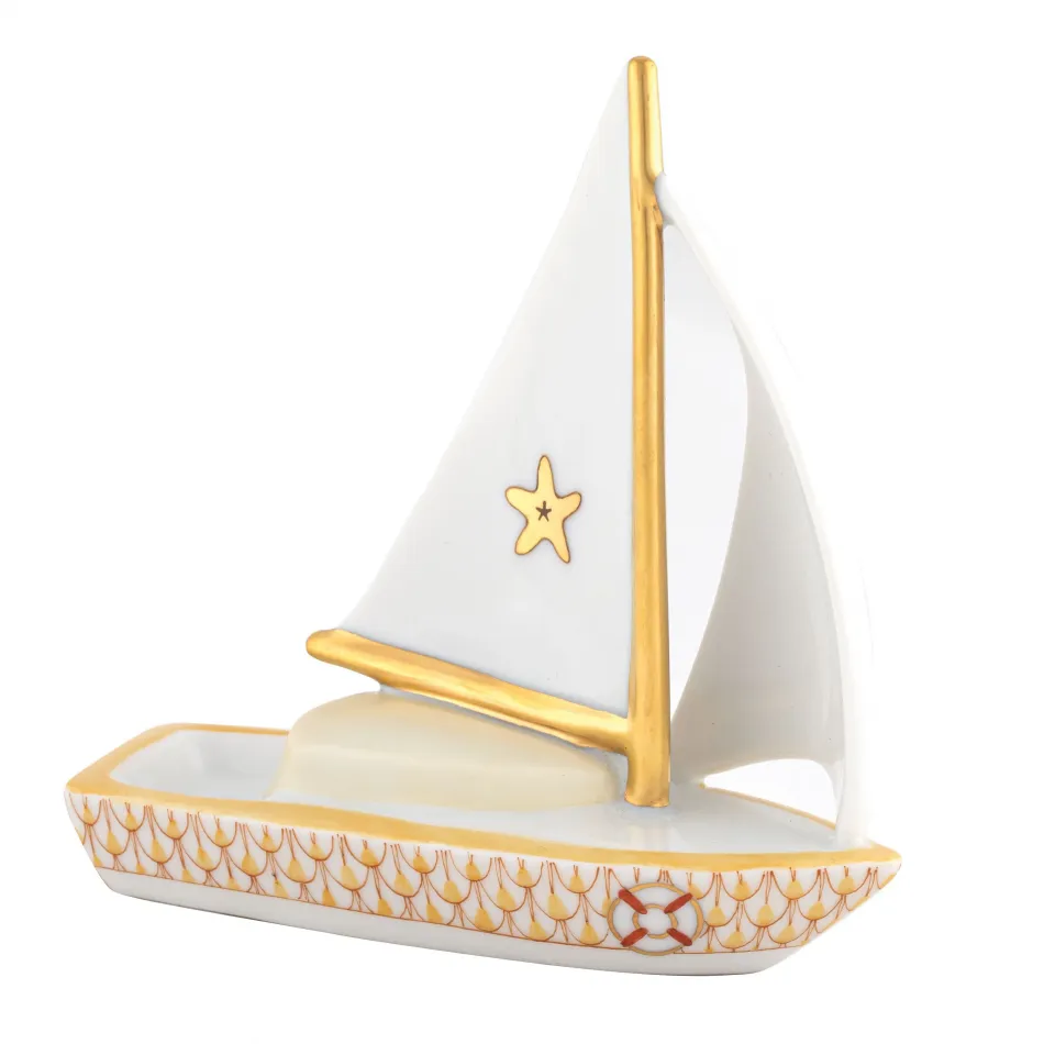 Sailboat At Sea Butterscotch 1.5 in L X 4 in W X 4.25 in H