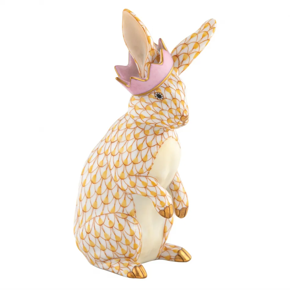 Bunny With Crown Butterscotch 2.25 in L X 2.25 in W X 5 in H