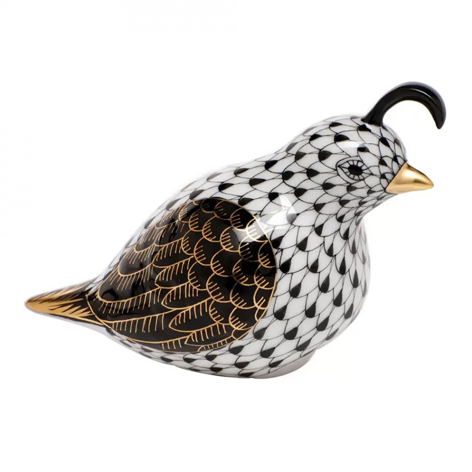 California Quail Black 3.5 in L X 2.5 in H