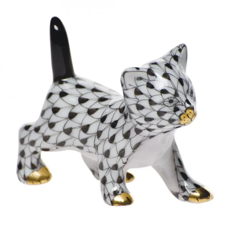 Strutting Kitty Black 2.25 in L X 1.75 in H