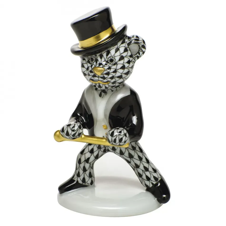 Tap Dance Bear Black 2 in L X 3 in H