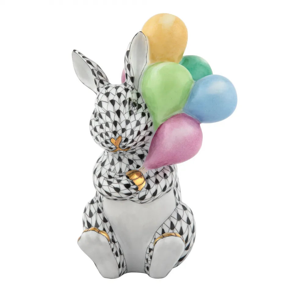 Balloon Bunny Black 2.25 in L X 3 in W X 4.5 in H