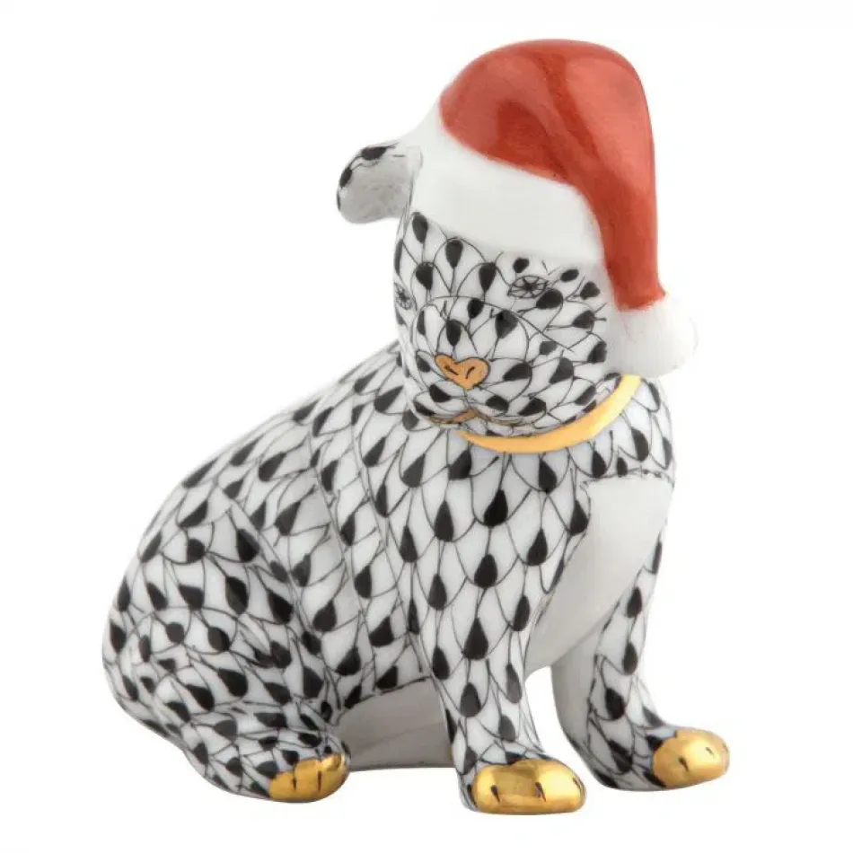 Santa Puppy Black 2.25 in L X 1.5 in W X 2.5 in H