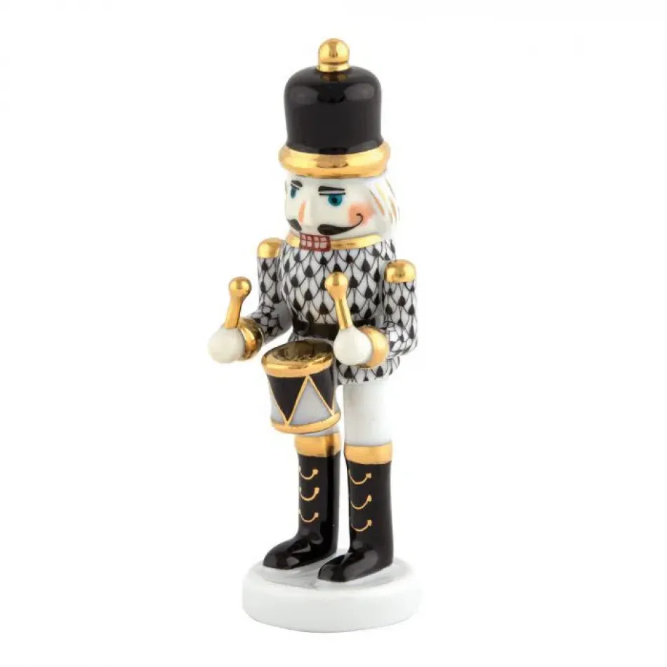 Nutcracker Drummer Black 1.5 in L X 1.5 in W X 4.5 in H