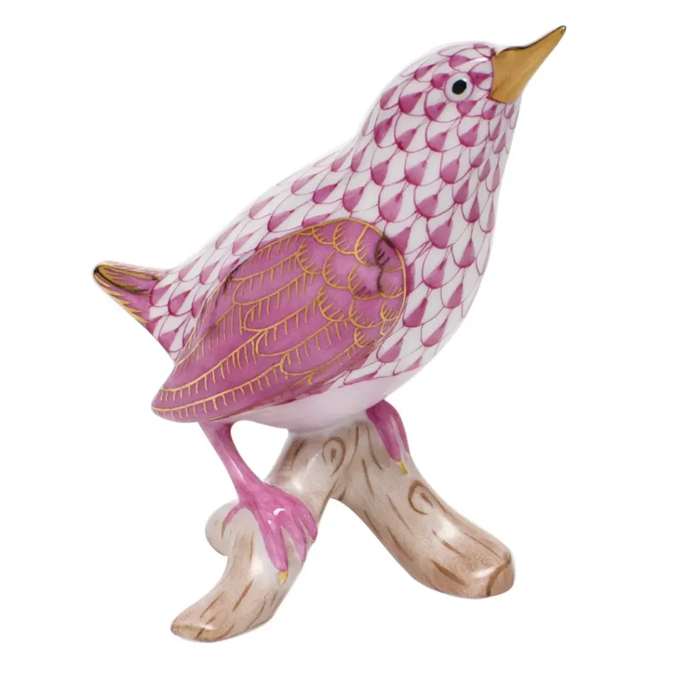 House Wren Raspberry 2.5 in L X 2.75 in H