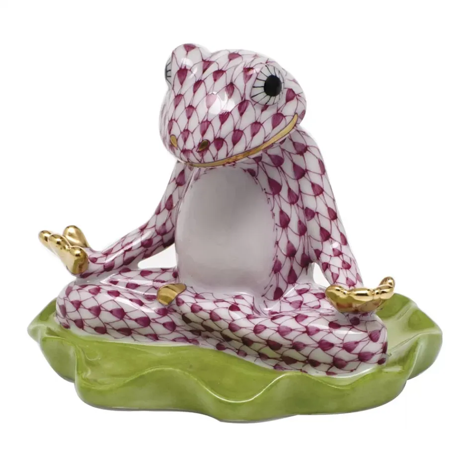 Yoga Frog Raspberry 2.5 in L X 2.25 in H