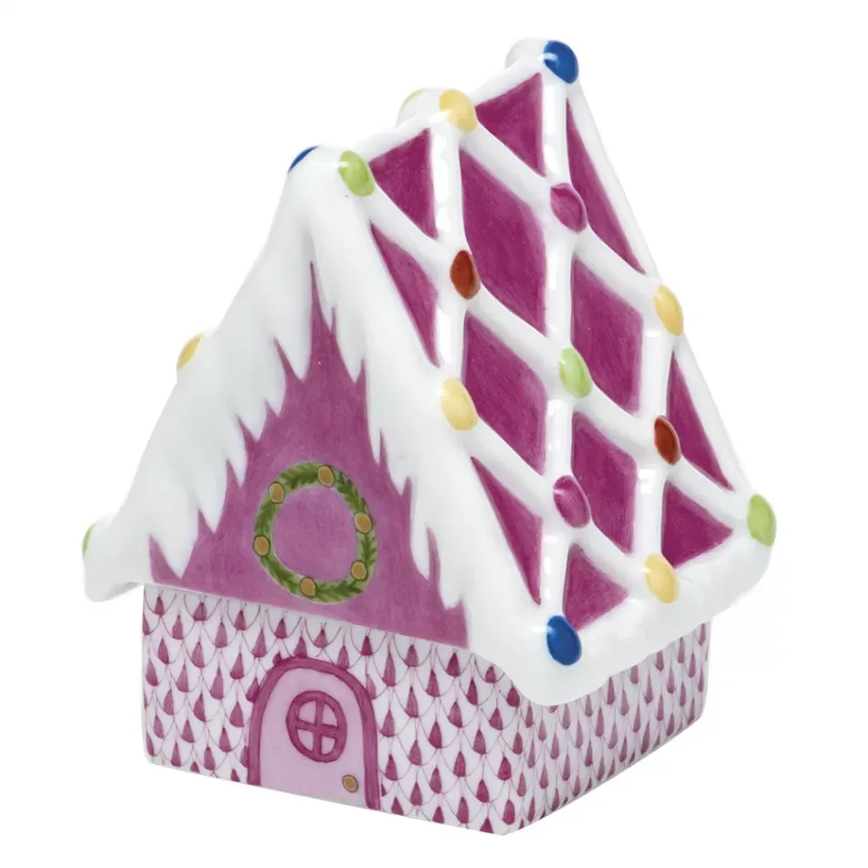 Gingerbread House Raspberry 2.75 in L X 3.5 in H