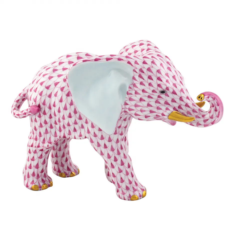 Roaming Elephant Raspberry 6.25 in L X 2.75 in W X 4.25 in H