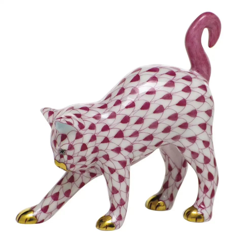 Arched Cat Raspberry 2.25 in L X 2.25 in H