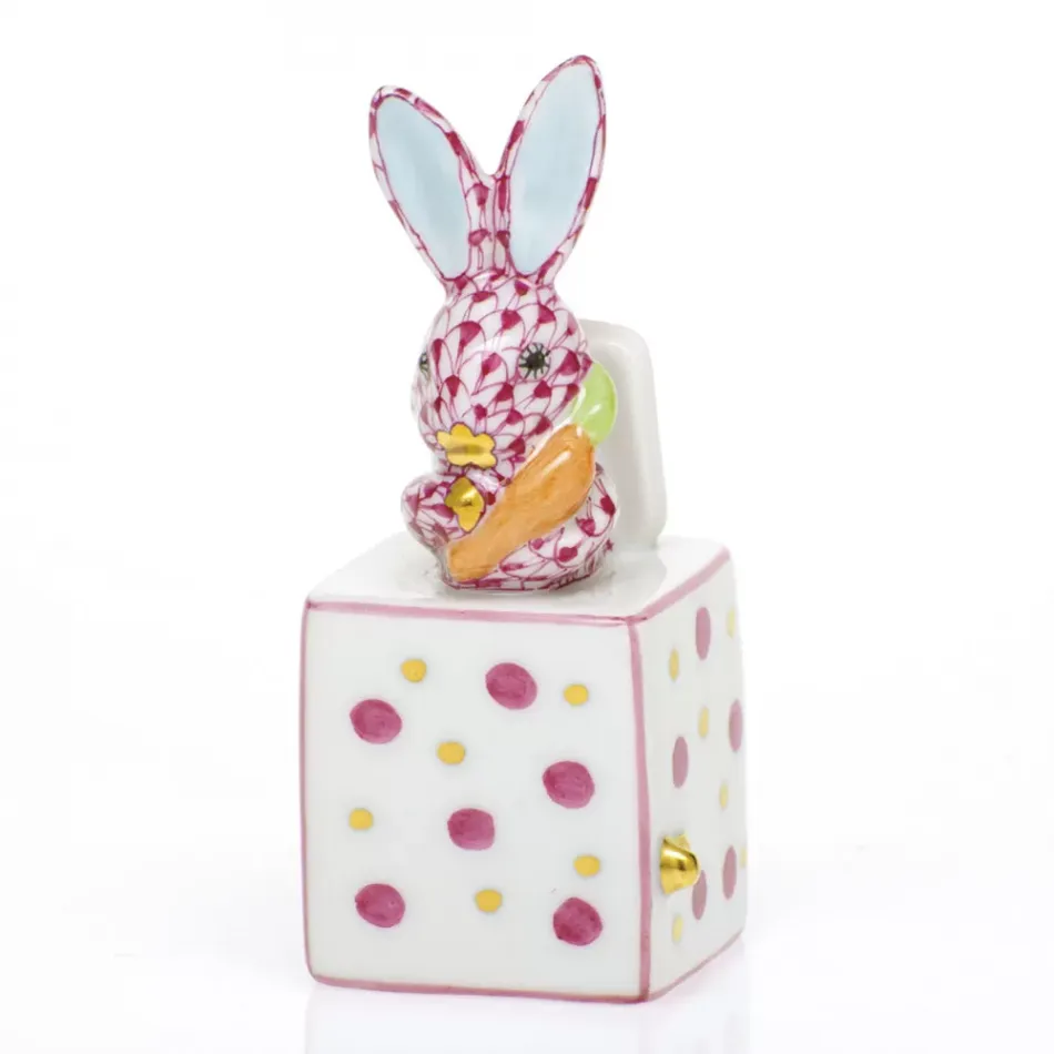 Jack in The Box Bunny Raspberry 1 in L X 1 in W X 2.75 in H