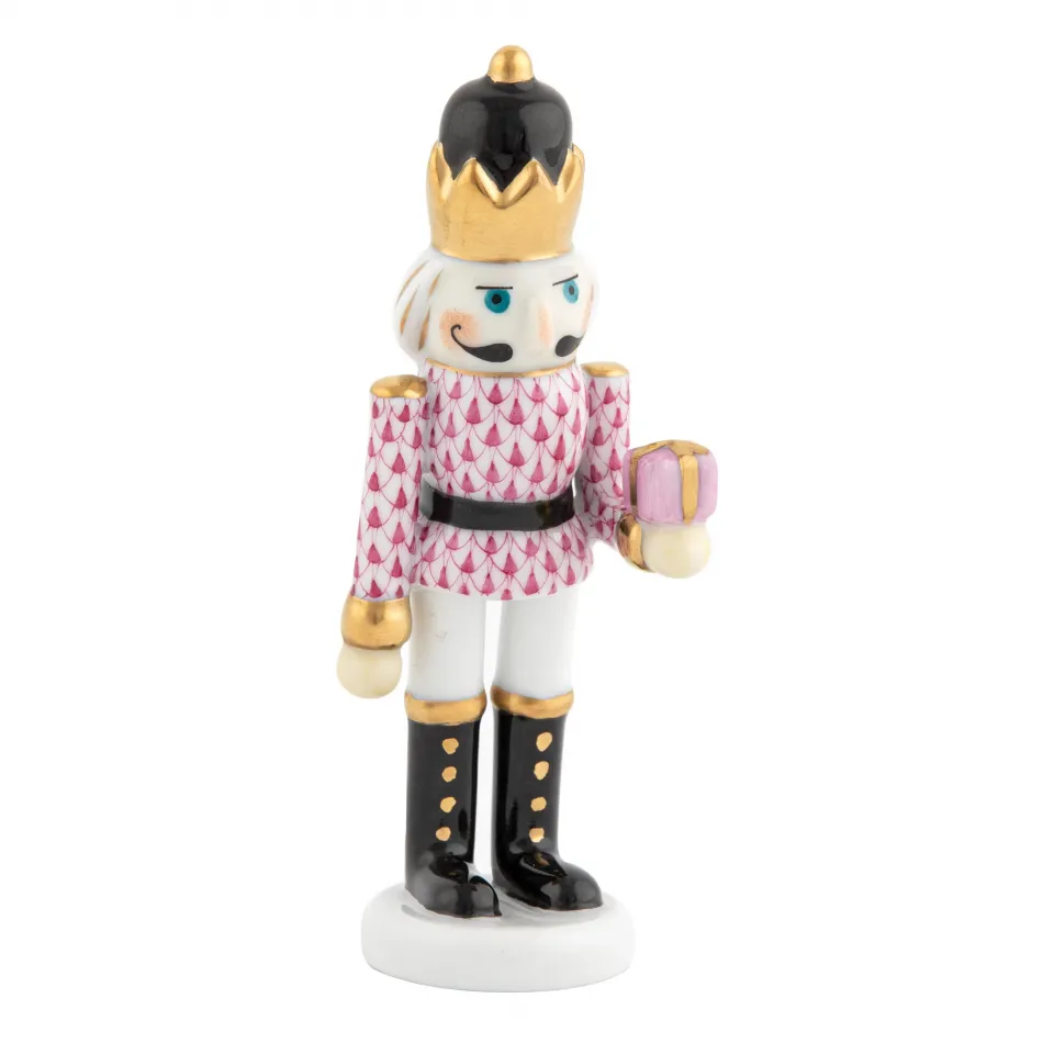 Nutcracker With Gift Raspberry 1.5 in L X 1.25 in W X 4.5 in H