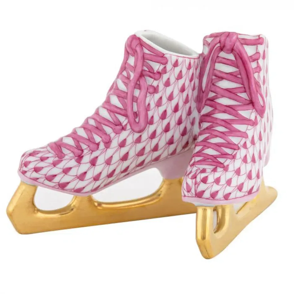 Pair Of Ice Skates Raspberry 4.25 in L X 3.25 in W X 2.75 in H