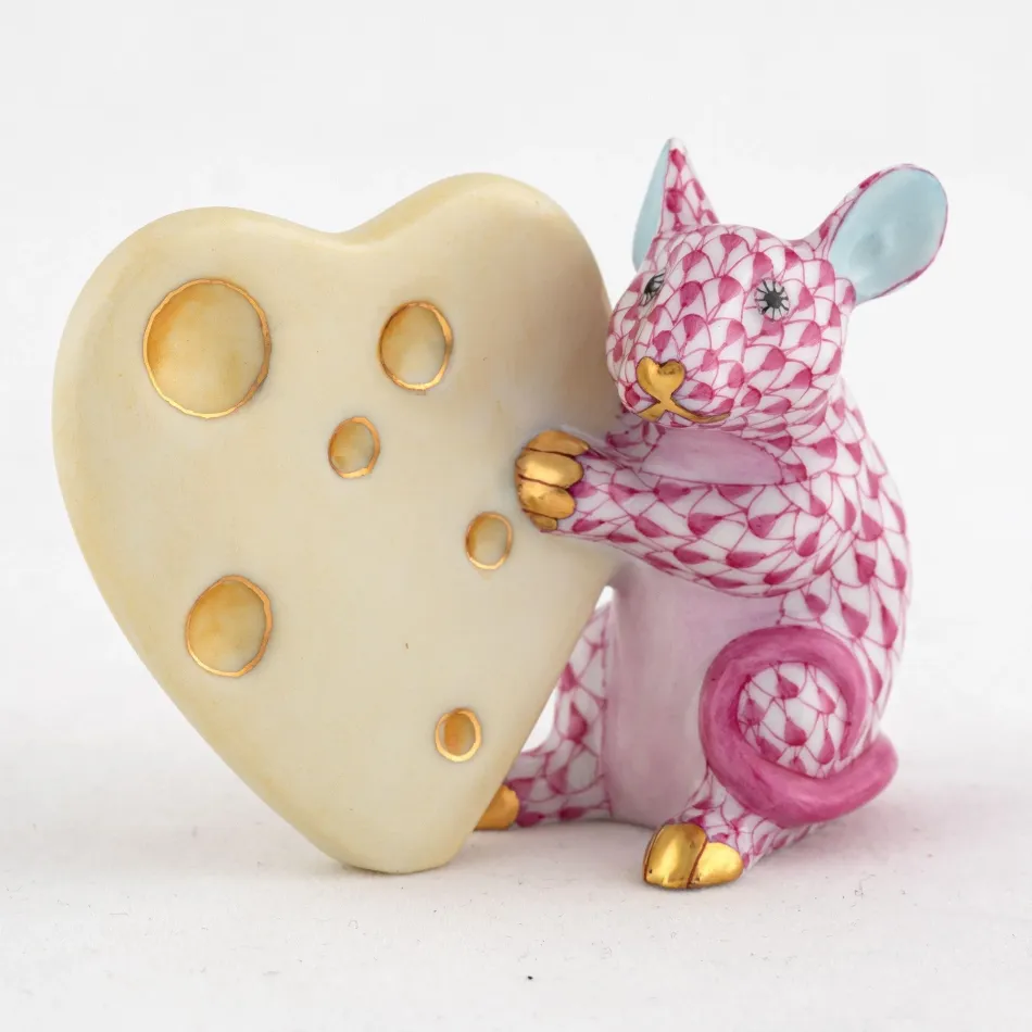 Mouse with Heart Cheese Raspberry
