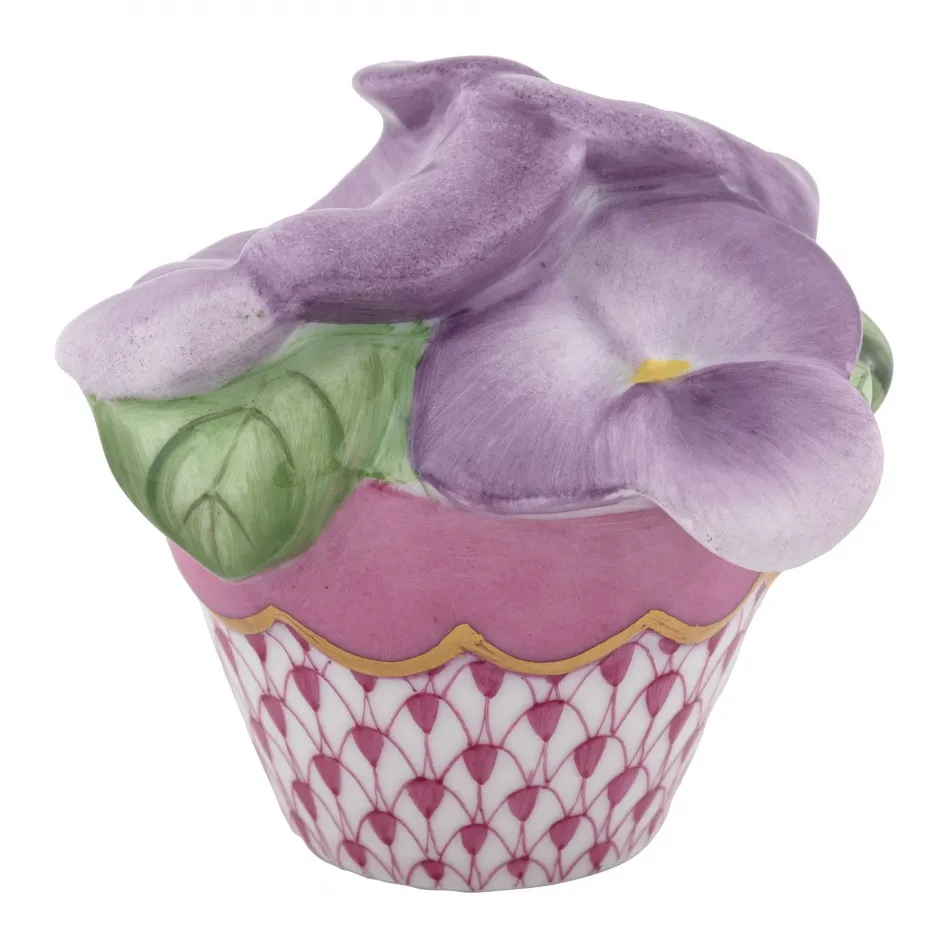 Pansies In Flowerpot Raspberry