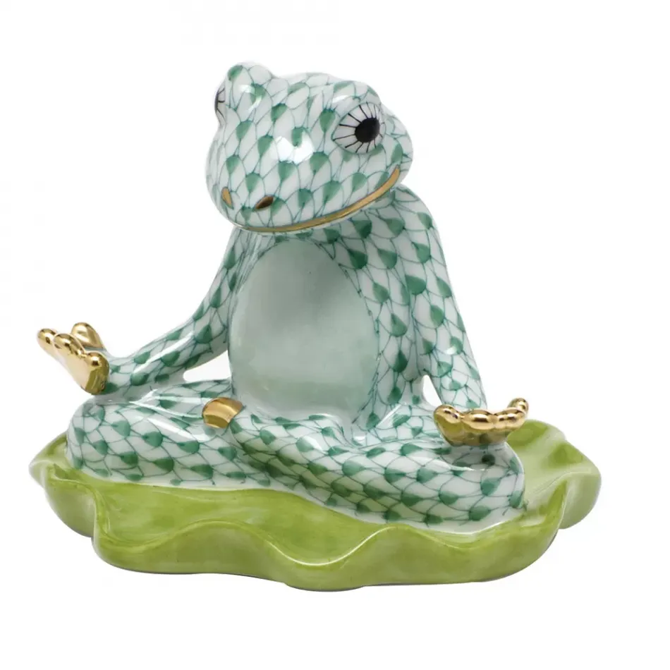 Yoga Frog Green 2.5 in L X 2.25 in H