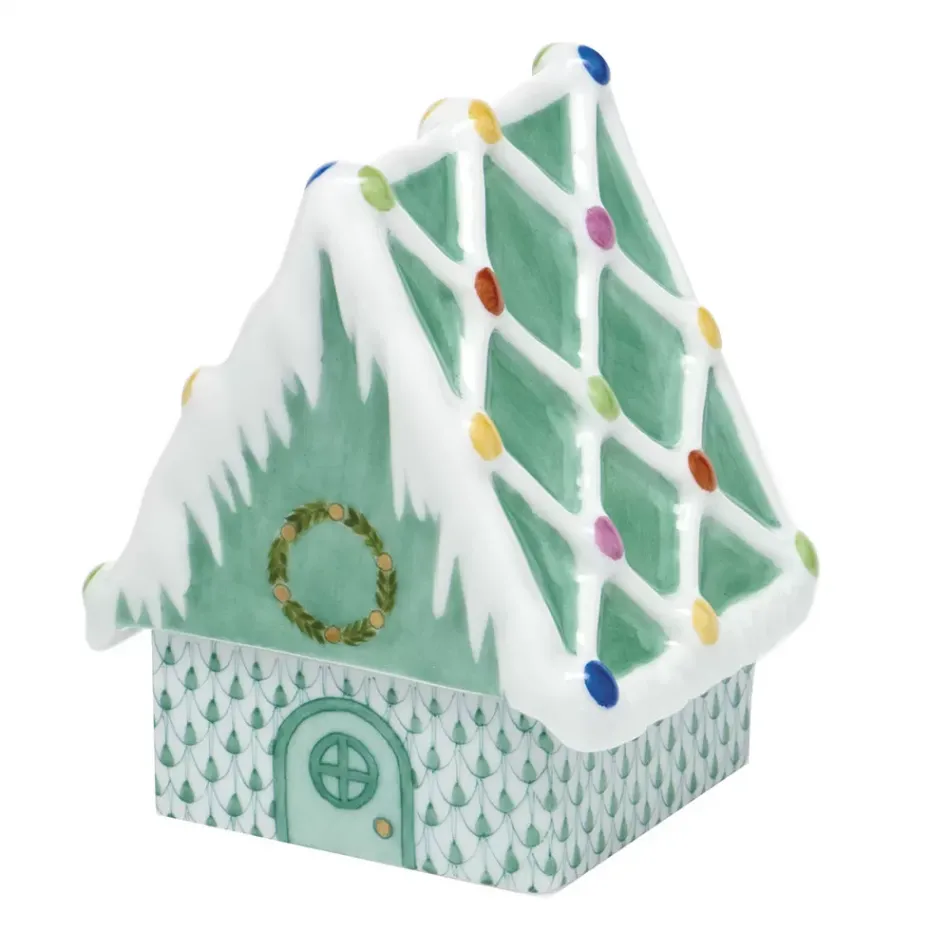 Gingerbread House Green 2.75 in L X 3.5 in H