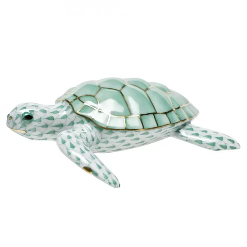 Loggerhead Turtle Green 4.5 in L X 1.5 in H