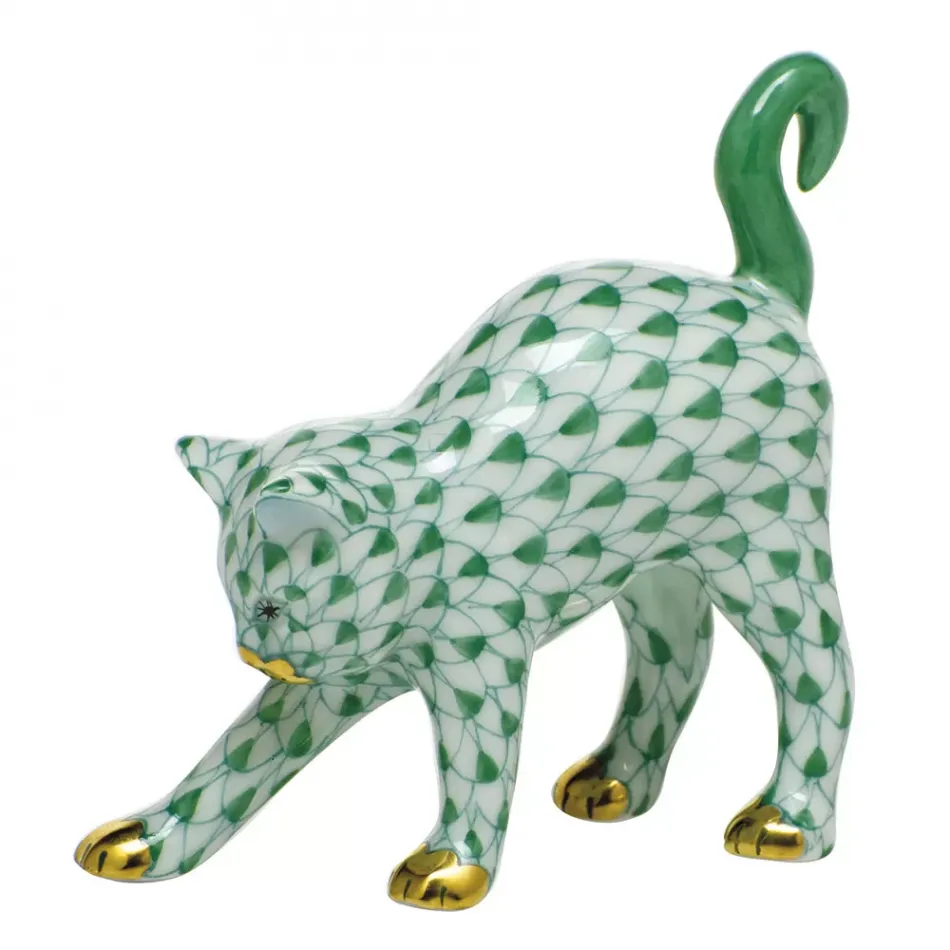 Arched Cat Green 2.25 in L X 2.25 in H