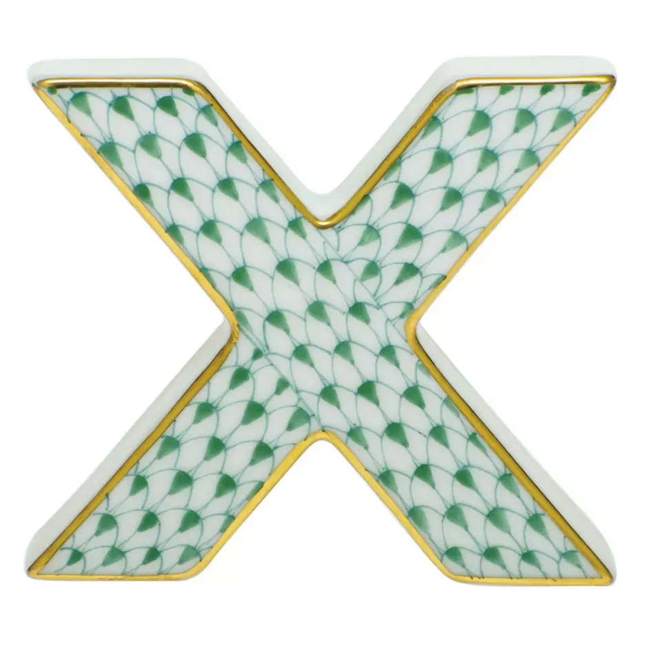 Letter X Green 2.5 in L X 2.25 in W X 0.5 in H