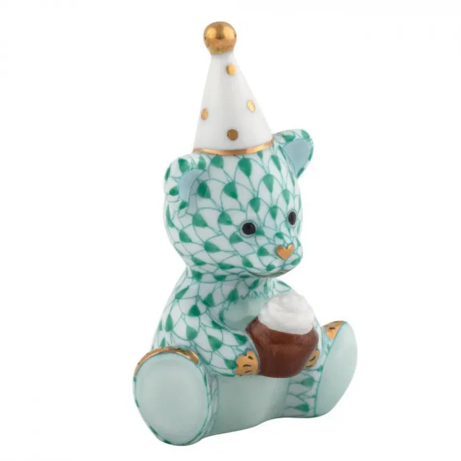 Birthday Bear Green 1.5 in L X 1.25 in W X 2.5 in H