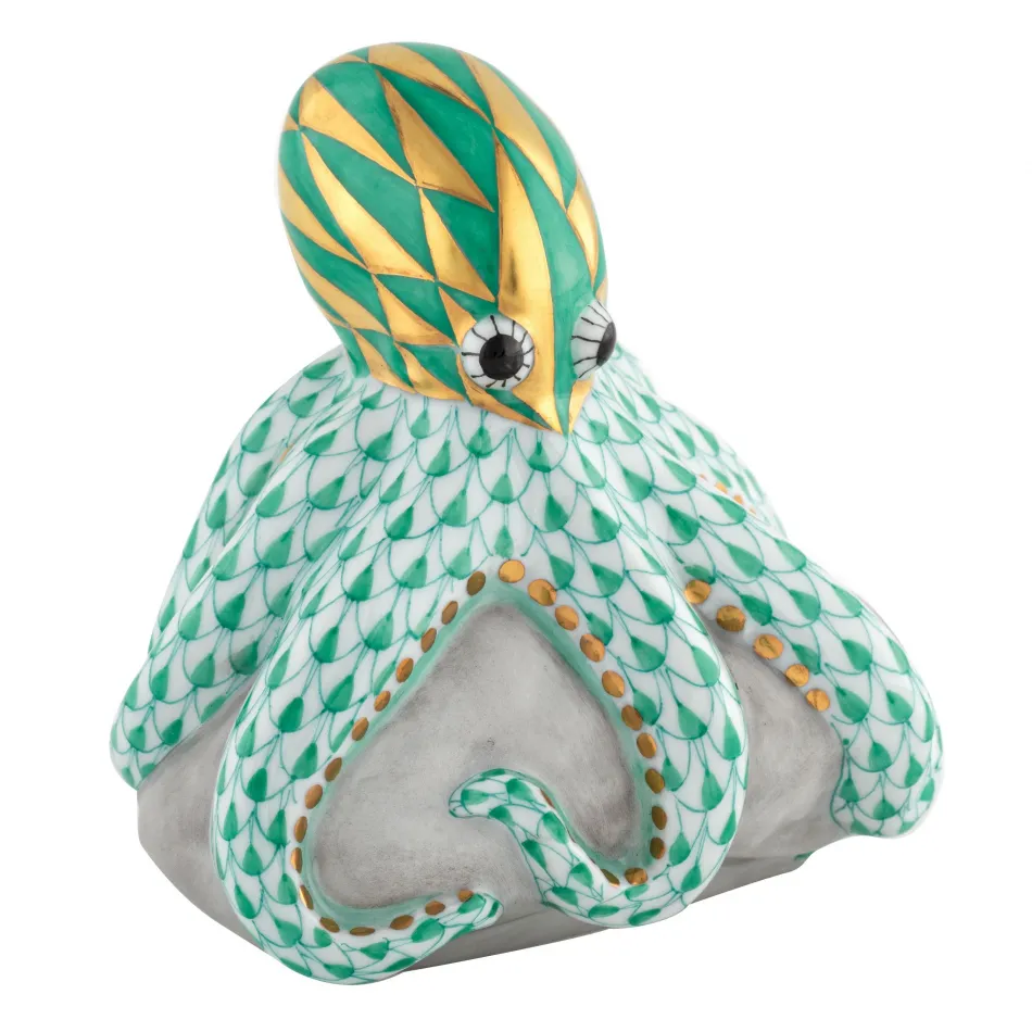 Octopus On Rock Green