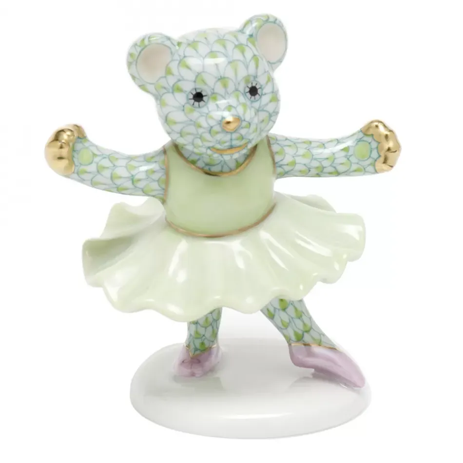 Ballerina Bear Key Lime 1.75 in L X 2.75 in H