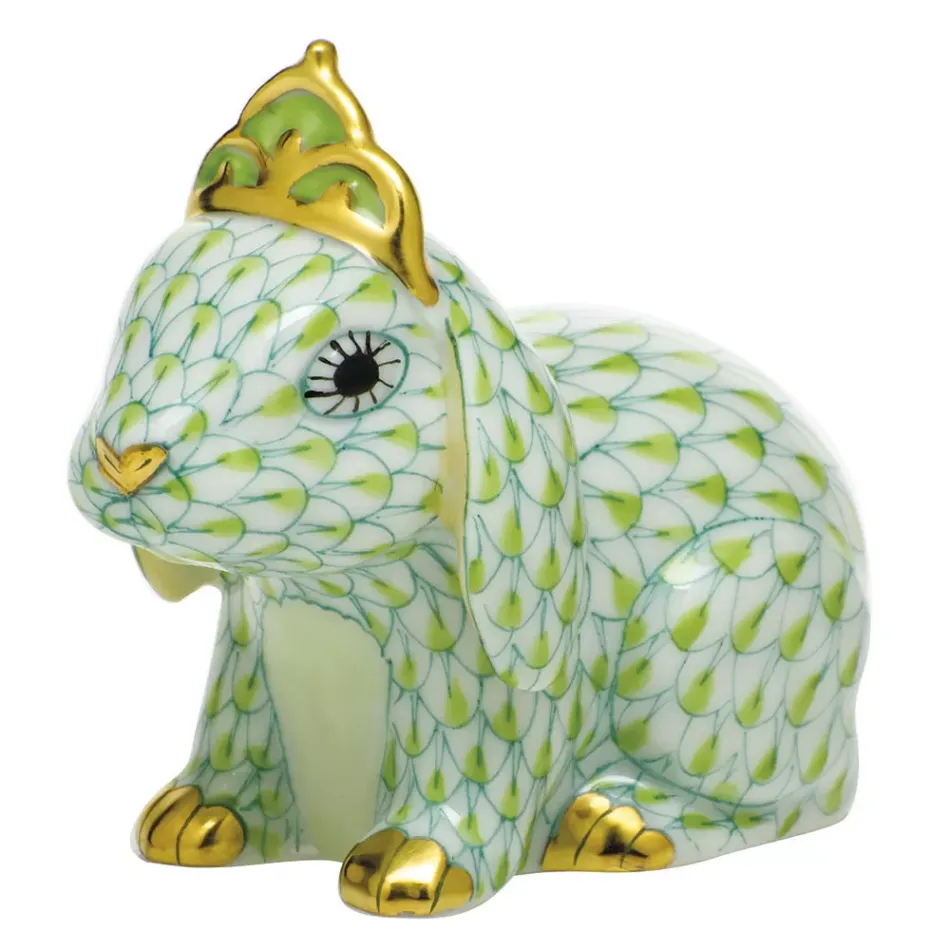 Bunny With Tiara Key Lime 2.75 in L X 1.5 in W X 2.25 in H
