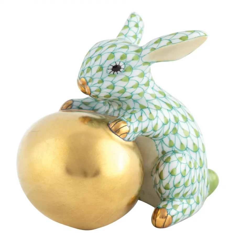 Bunny With Egg Key Lime 2.5 in L X 1.75 in W X 2.25 in H