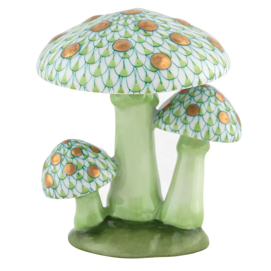 Mushroom Trio Key Lime 2.5 in L X 2.25 in W X 3 in H