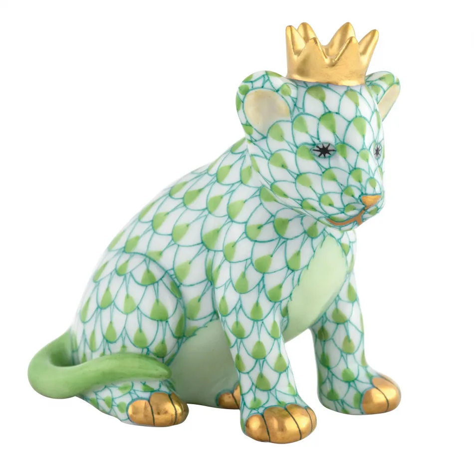 Lion Cub With Crown Key Lime 2 in L X 1.25 in W X 2 in H