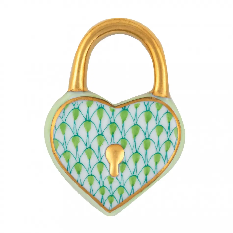 Heart Lock Key Lime 1.25 in L X 1.75 in W X 0.25 in H