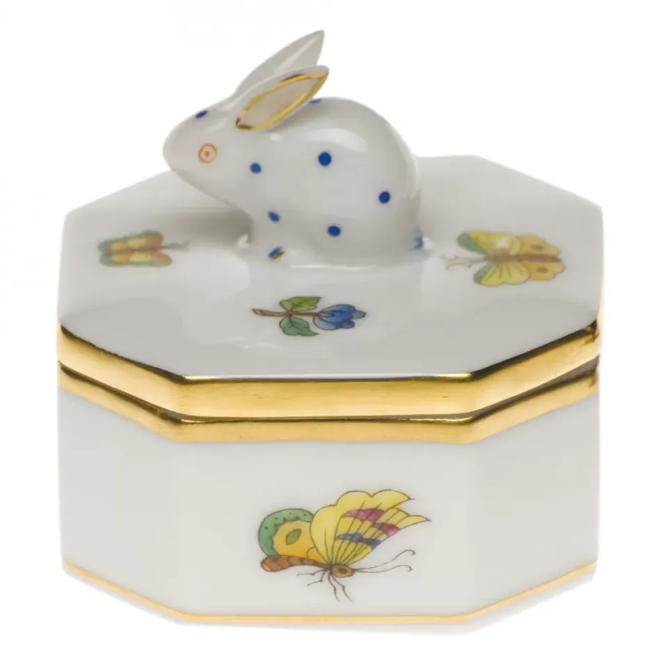 Queen Victoria Multicolor Petite Octagonal Box 2 in L X 2 in H