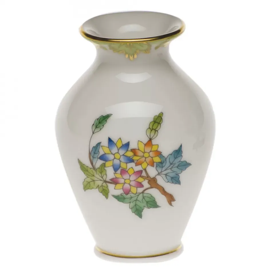 Queen Victoria Multicolor Small Bud Vase With Lip 2.5 in H