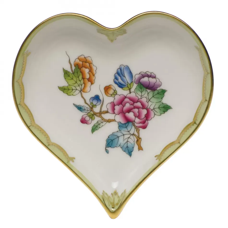 Queen Victoria Multicolor Small Heart Tray 4 in L X 4 in W