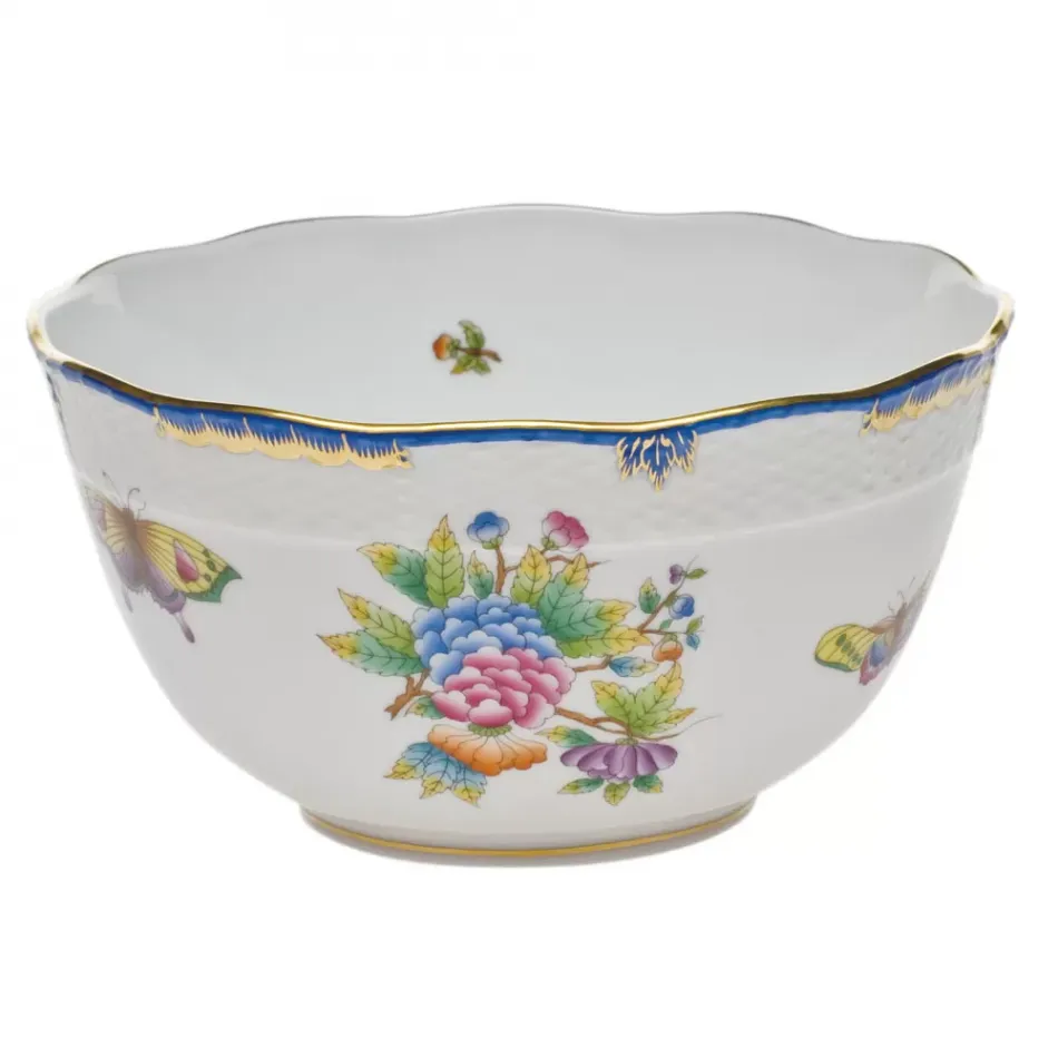 Queen Victoria Multicolor Round Bowl 3.5 Pt 7.5 in D