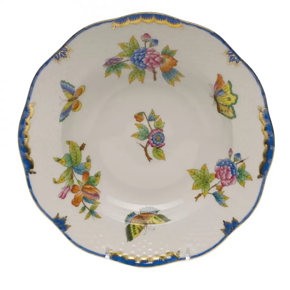 Queen Victoria Multicolor Rim Soup Plate 8 in D