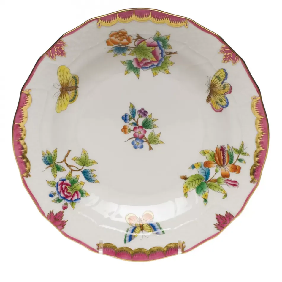 Queen Victoria Multicolor Dessert Plate 8.25 in D