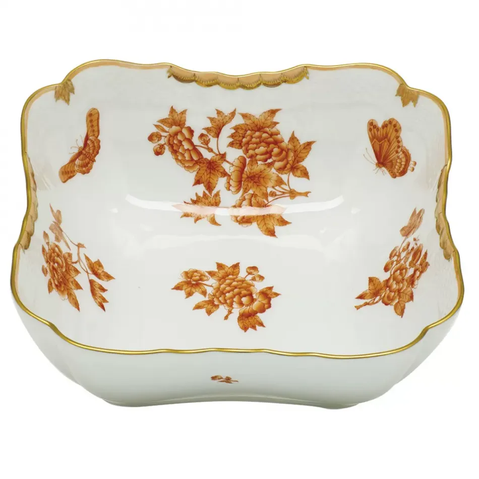 Fortuna Rust Square Salad Bowl 10 in Sq