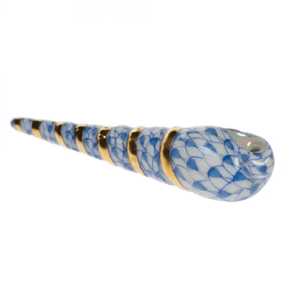 Turritella Shell Blue 2.75 in L