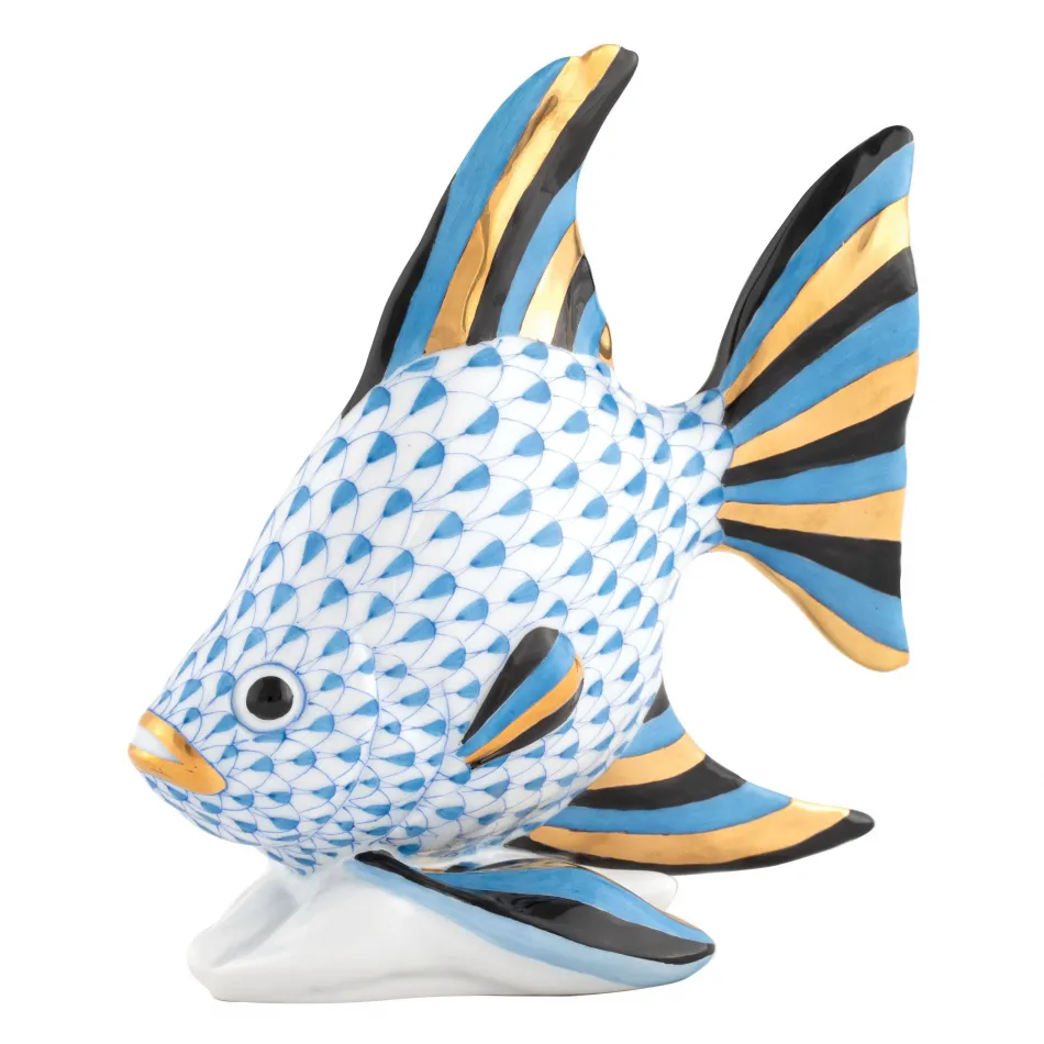 Angel Fish Blue 4.5 in L X 2.25 in W X 4.5 in H