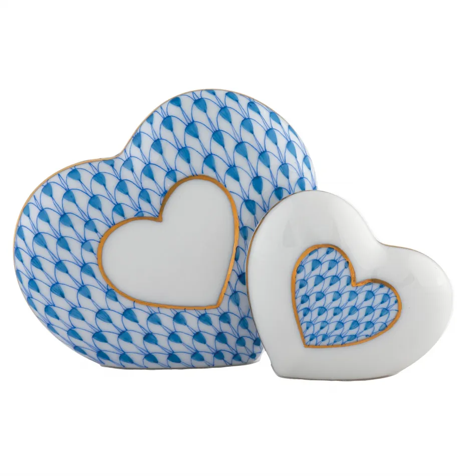 Two Of Hearts Blue 1.25 in L X 3.5 in W X 2.25 in H