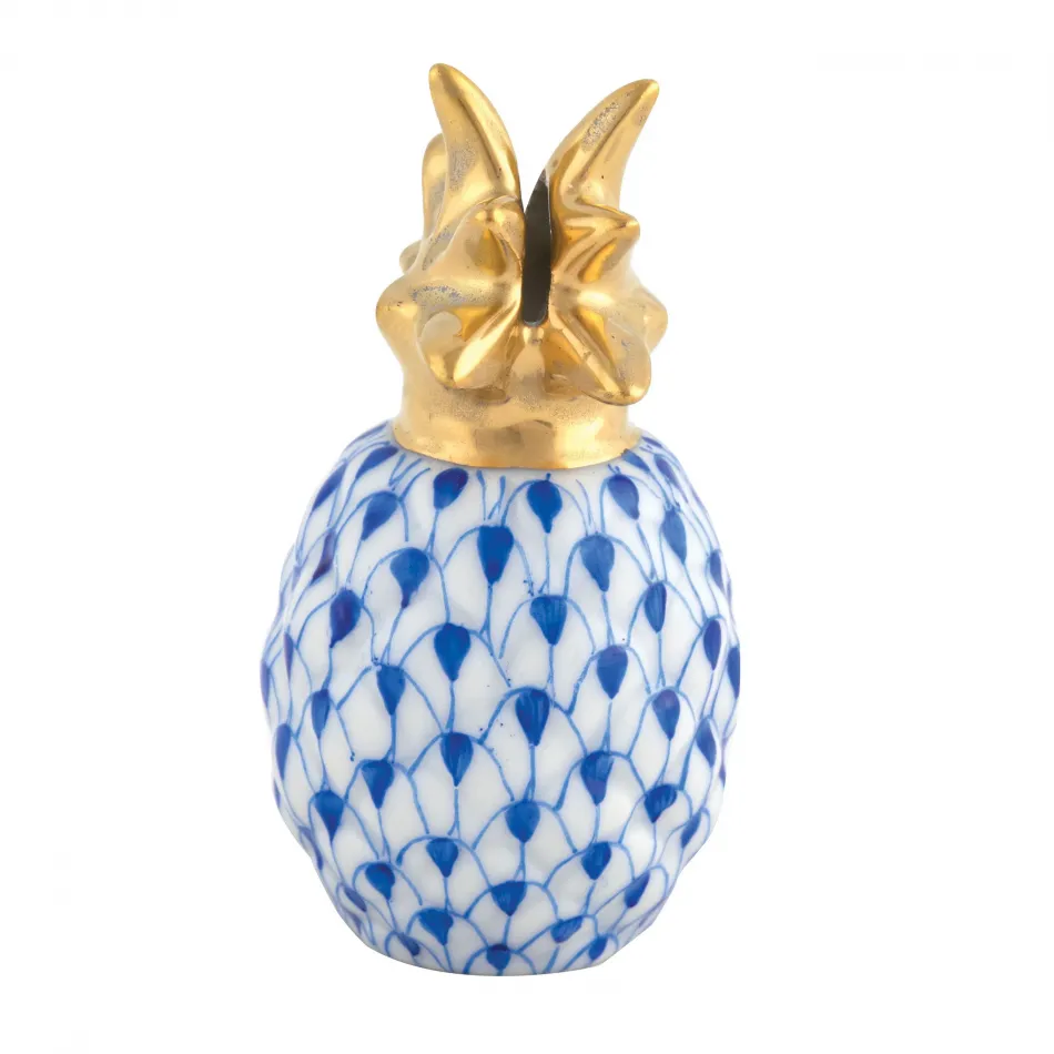 Pineapple Place Card Holder Sapphire 2 in H X 1 in D