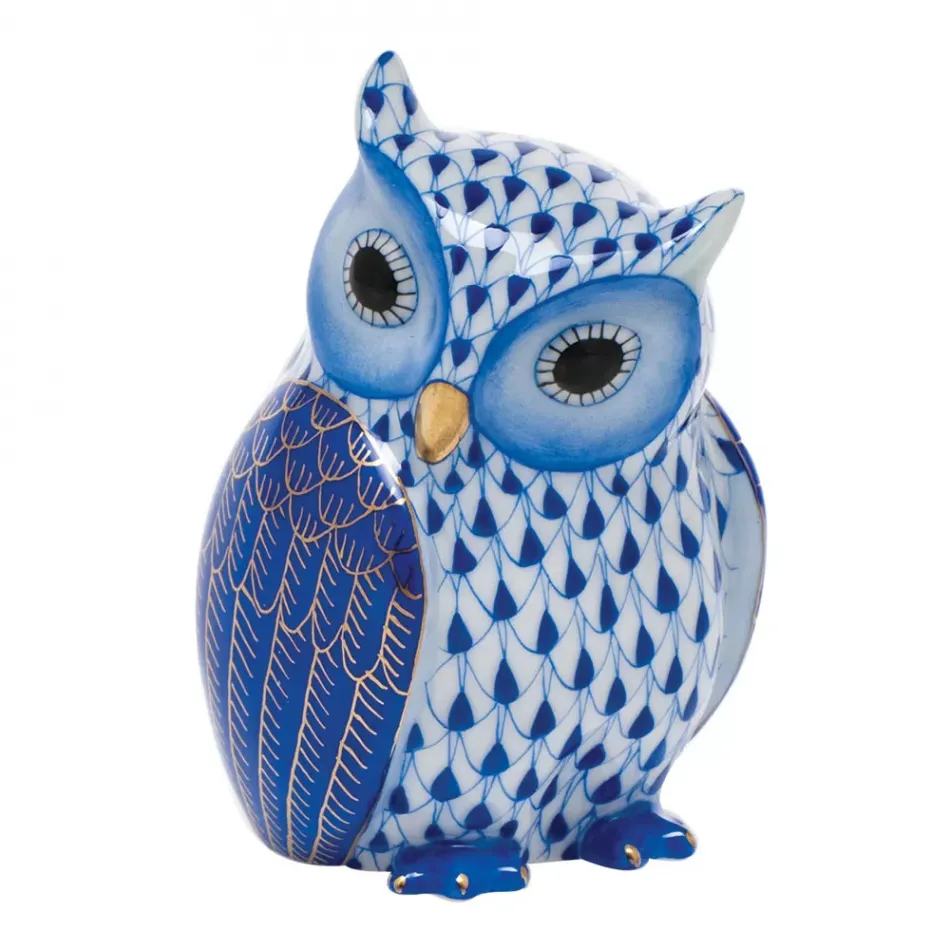 Herend Mother Owl Sapphire - Thumbnail 4
